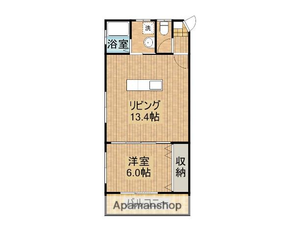 ヴェレッザ恒久(1LDK/2階)の間取り写真