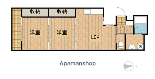 ファミリーマンション青葉Ⅱ(2LDK/3階)の間取り写真