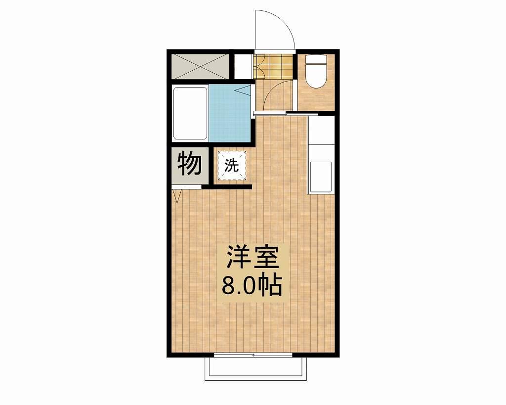 ヴィクトワール船塚(ワンルーム/2階)の間取り写真