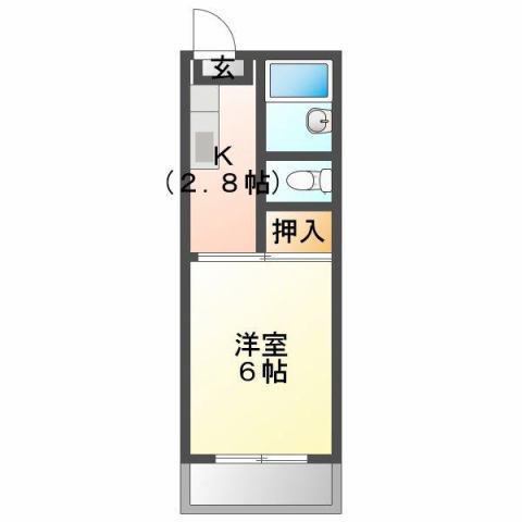 イーストコスモビル(1K/3階)の間取り写真