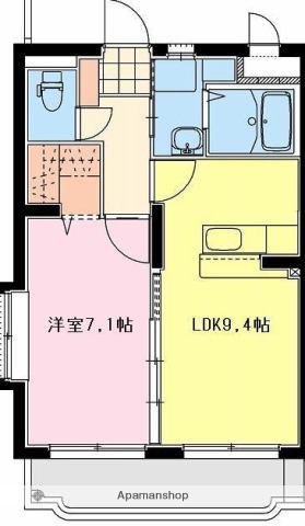 アミリアコート(1LDK/2階)の間取り写真