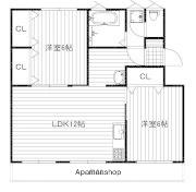 仁田脇マンション(2LDK/4階)の間取り写真