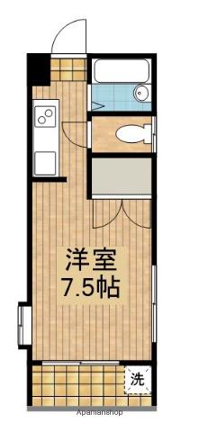 オクトワール宮崎西弐番館(ワンルーム/3階)の間取り写真