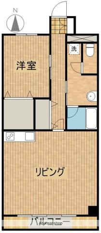 パークコート老松(1LDK/4階)の間取り写真