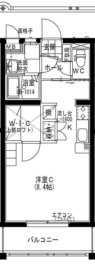 MAISON DE 太陽(ワンルーム/4階)の間取り写真