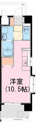 エトワール千草(ワンルーム/2階)の間取り写真