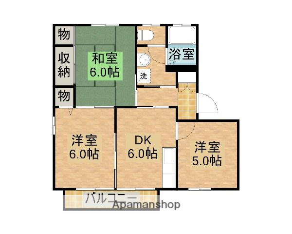 フレグランス原ノ島(3DK/2階)の間取り写真