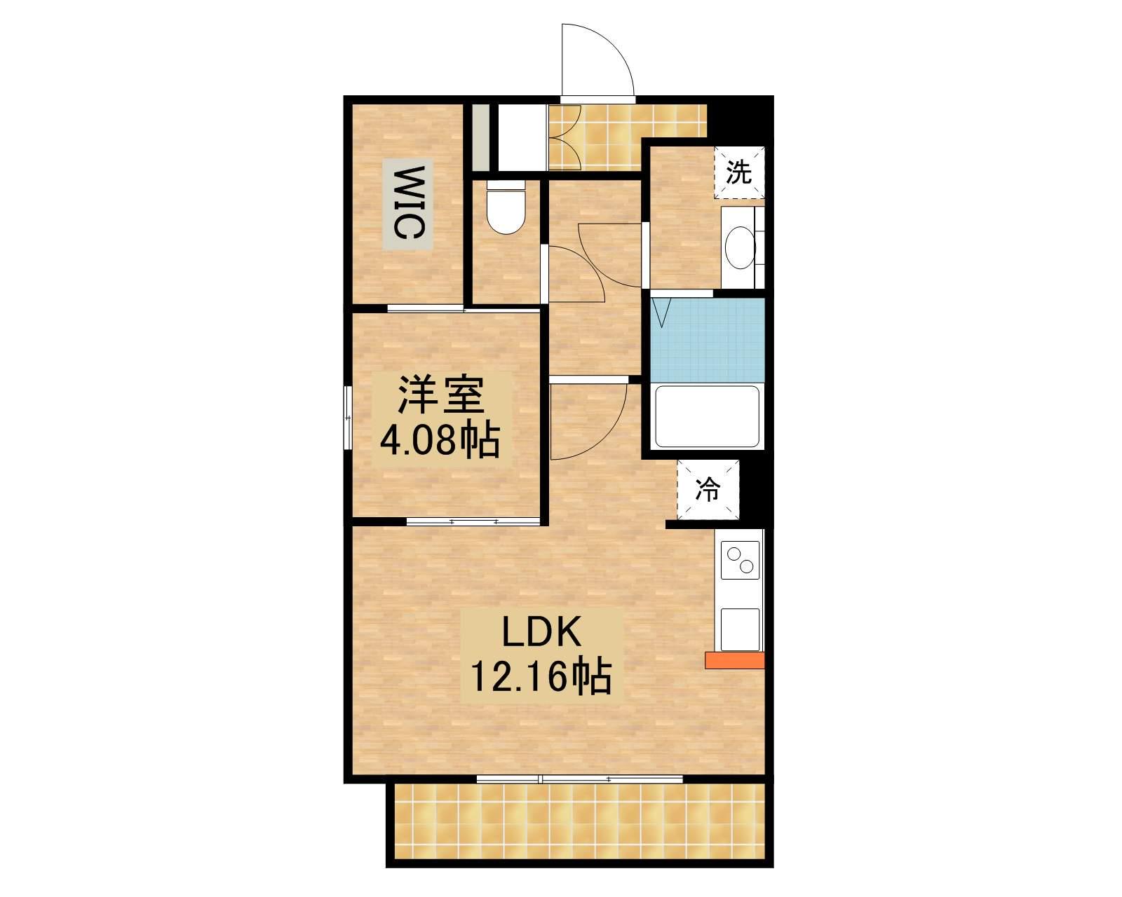 パルイースト(1LDK/2階)の間取り写真