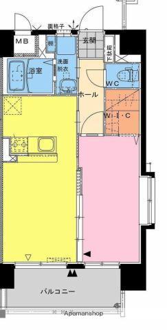 アクア広島(1LDK/5階)の間取り写真