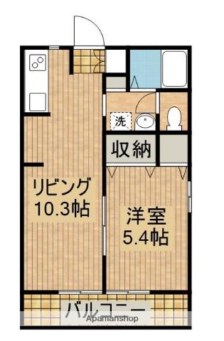 フレグランスアザレア(1LDK/2階)の間取り写真