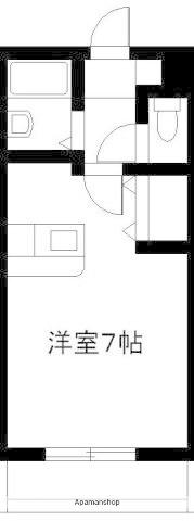 エレガンスメゾン1(ワンルーム/2階)の間取り写真