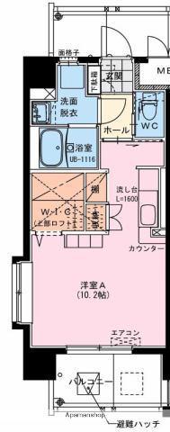 チェチーリア(ワンルーム/2階)の間取り写真