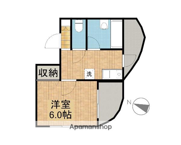 フレクション宮崎(1K/4階)の間取り写真