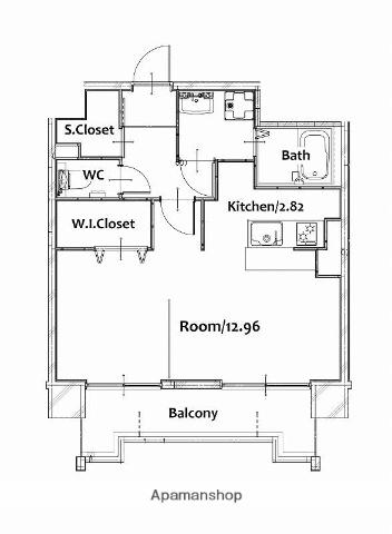 KO OLINA D(ワンルーム/6階)の間取り写真