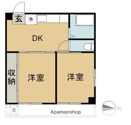 M-STYLE(2DK/2階)の間取り写真