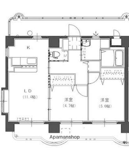アンジェリーク(2LDK/3階)の間取り写真