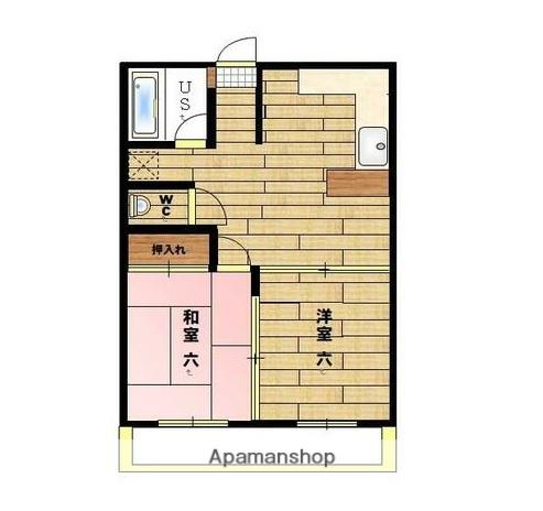 サンコート祇園(2DK/5階)の間取り写真