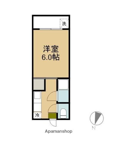 ホワイトテラスS(1K/3階)の間取り写真