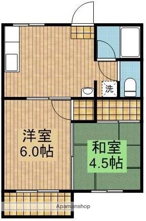 大塚サンハイツA棟(2K/2階)の間取り写真