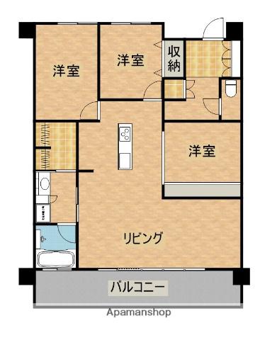サーパス附属中前(3LDK/3階)の間取り写真