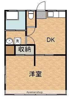 谷口コーポ(1DK/1階)の間取り写真