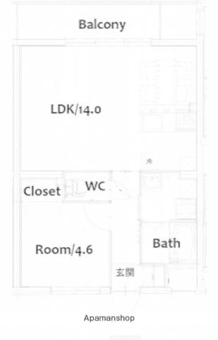 APARTMENT MOI(1LDK/3階)の間取り写真