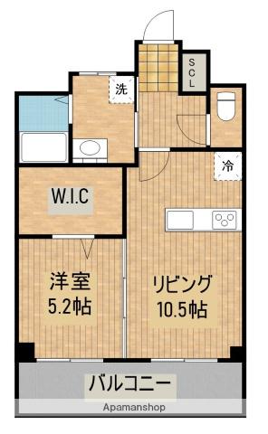 MS OUEST TOWER(1LDK/3階)の間取り写真