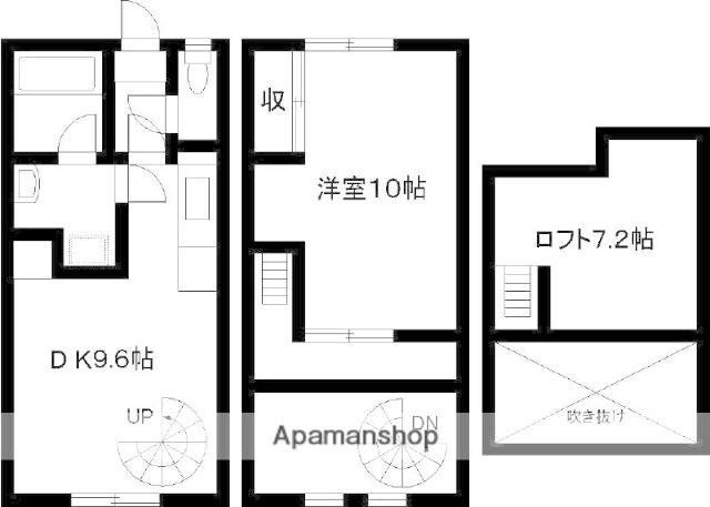 フローラⅡ(1DK/1階)の間取り写真