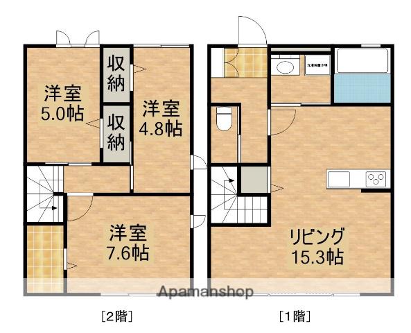 ＦＲＩＥＤＥＮ（フリーデン）Ｄ棟(3LDK)の間取り写真