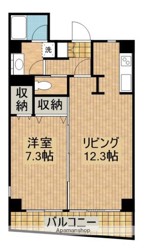 PLEJOUR原町(1LDK/5階)の間取り写真