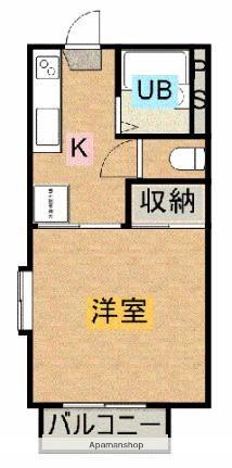 サニーヒルズ(1K/2階)の間取り写真