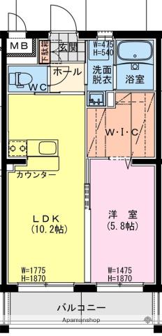 コト パレス(1LDK/3階)の間取り写真