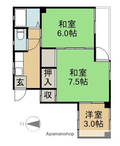 アリビオ中村西(3K/2階)の間取り写真
