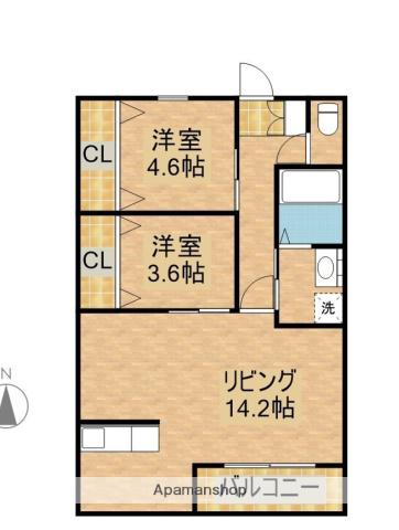 ALTE MEISTER レオ(2LDK/1階)の間取り写真