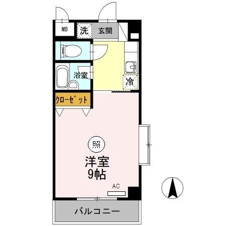 アルカコンネ大工(1K/4階)の間取り写真
