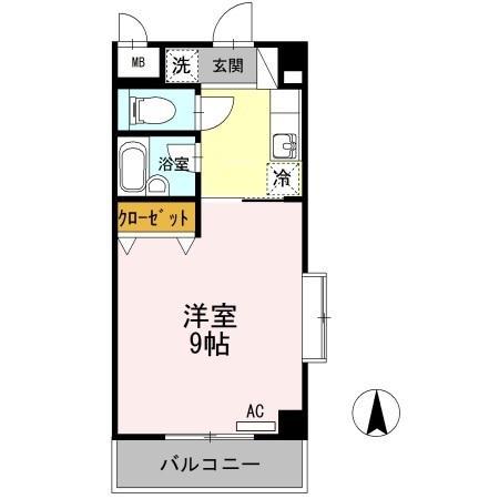アルカコンネ大工(1K/5階)の間取り写真