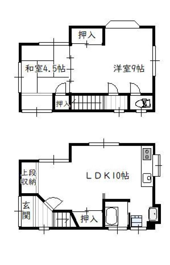 日南線 宮崎駅 徒歩11分 2階建 築38年(2LDK)の間取り写真