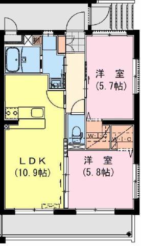 REVEL OCEAN(2LDK/4階)の間取り写真