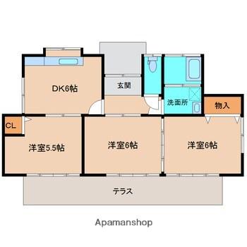 宮崎県宮崎市 1階建 築77年(3DK)の間取り写真