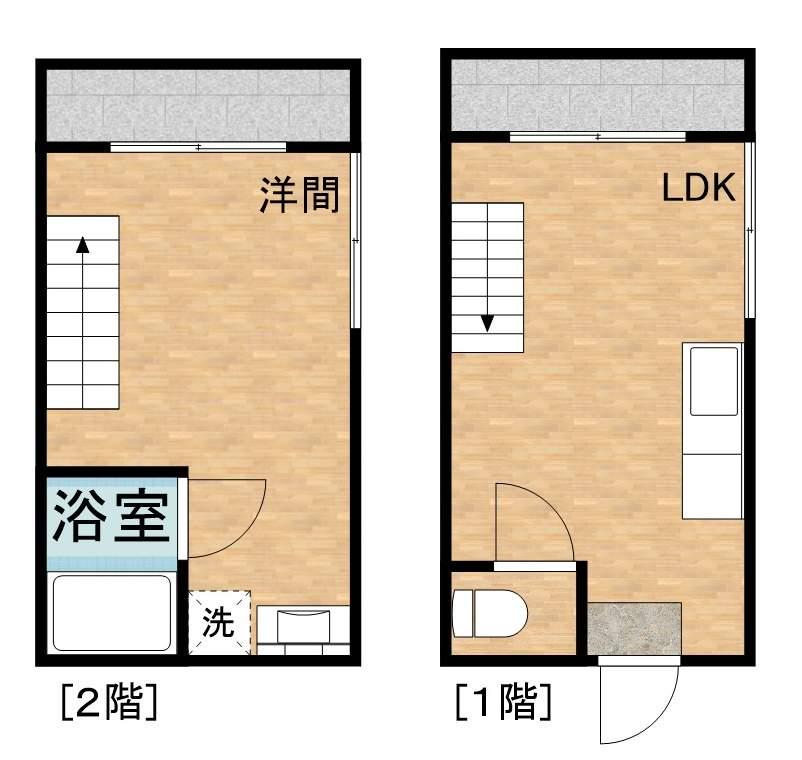 フェリーチェ天満町(1LDK/2階)の間取り写真