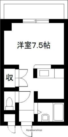 エレガンスメゾン6(ワンルーム/5階)の間取り写真