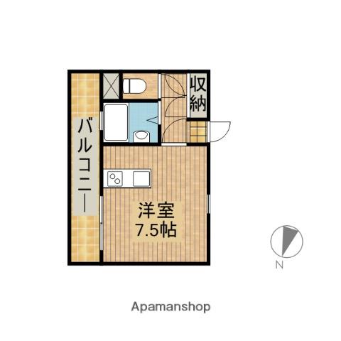 エレガンスメゾン6(ワンルーム/2階)の間取り写真