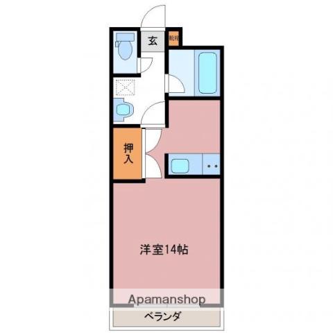 ジーピーⅡ番館(ワンルーム/4階)の間取り写真