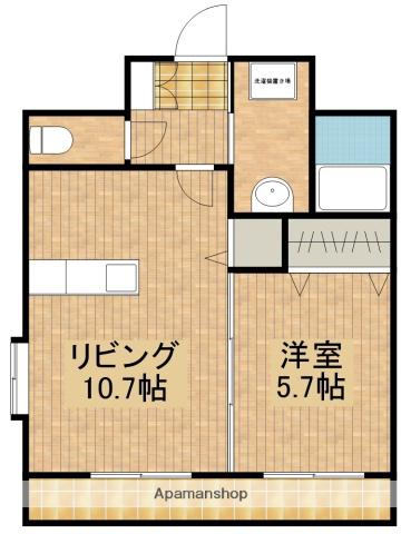 エメラルドマンション(1LDK/3階)の間取り写真