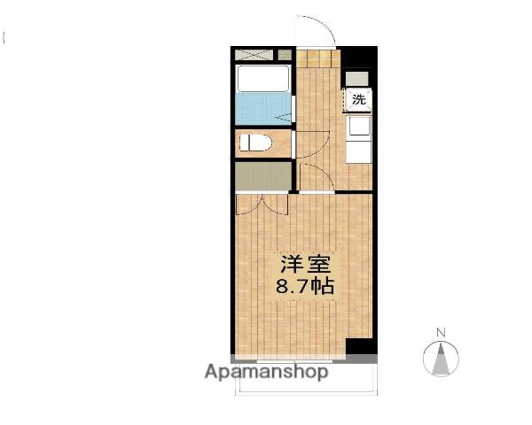 ステーションコート(1K/8階)の間取り写真