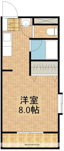 マリオン(ワンルーム/2階)の間取り写真