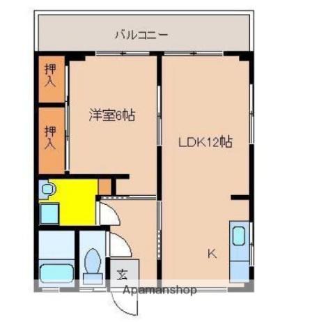 シーフレーバーハイム(1LDK/1階)の間取り写真