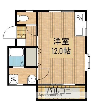 シャローム霧島1(ワンルーム/2階)の間取り写真