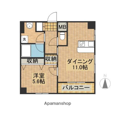 アルテマイスター大工町(1LDK/9階)の間取り写真