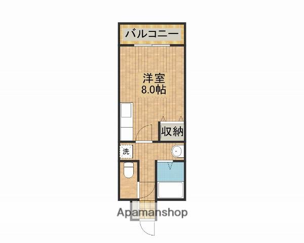 マンションにしひろ(ワンルーム/2階)の間取り写真